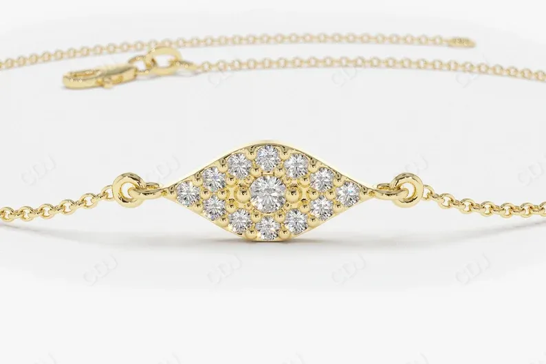 0.15 Ctw Evil Eye Lab Grown Diamond Bracelet