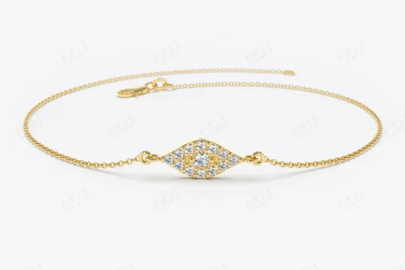 0.15 Ctw Evil Eye Lab Grown Diamond Bracelet