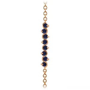 1.55 Carat 14K Solid Rose Gold Bracelet Natural Sapphire