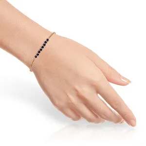 1.55 Carat 14K Solid Rose Gold Bracelet Natural Sapphire