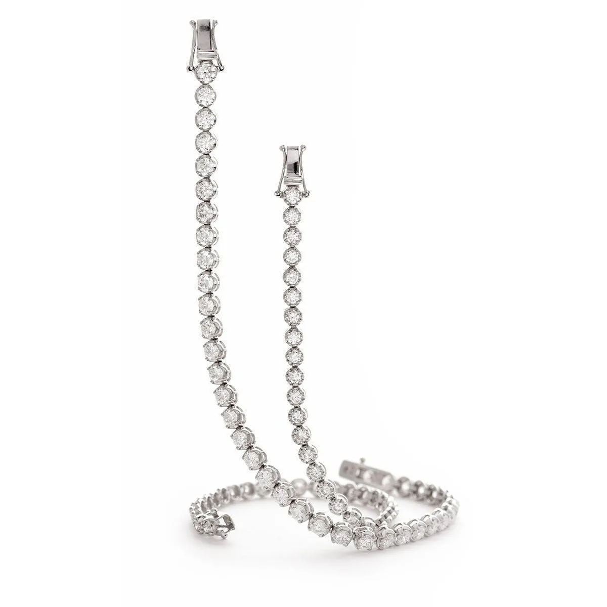 18ct White Gold 5.00ct Diamond Tennis Bracelet Illusion Set Women's 7.5" GIFT Box