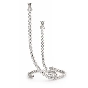 18ct White Gold 5.00ct Diamond Tennis Bracelet Illusion Set Women's 7.5" GIFT Box