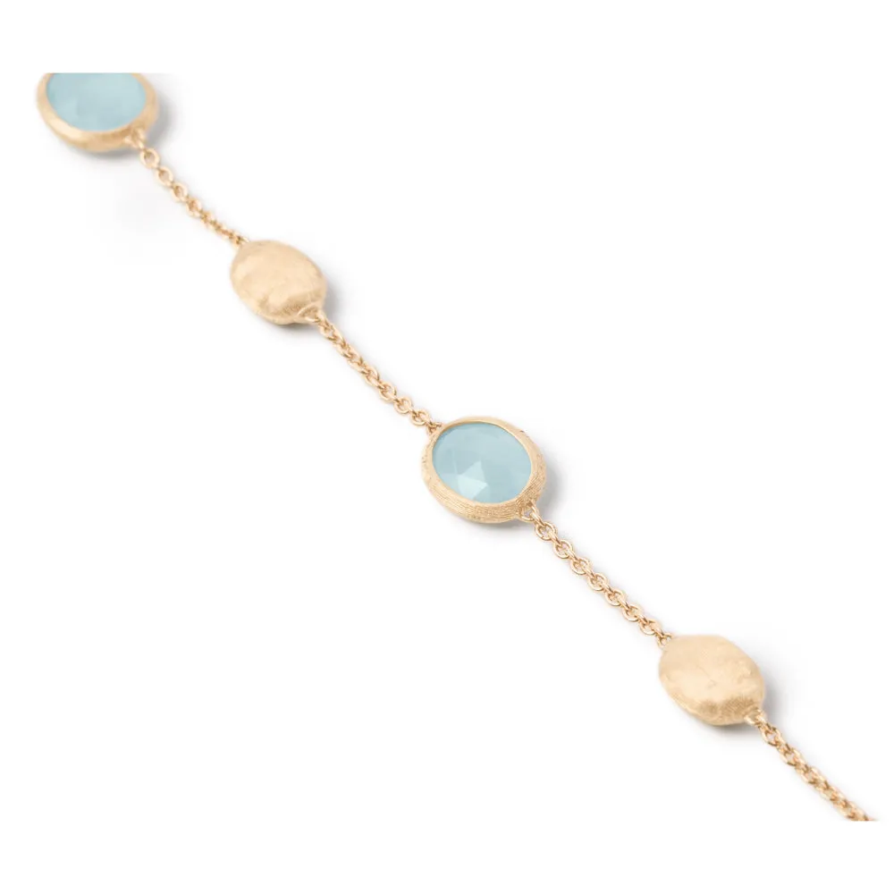 18K Gold Siviglia Aquamarine & Gold Bracelet