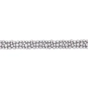 18K White Gold Diamond Milgrain Abstract Bracelet