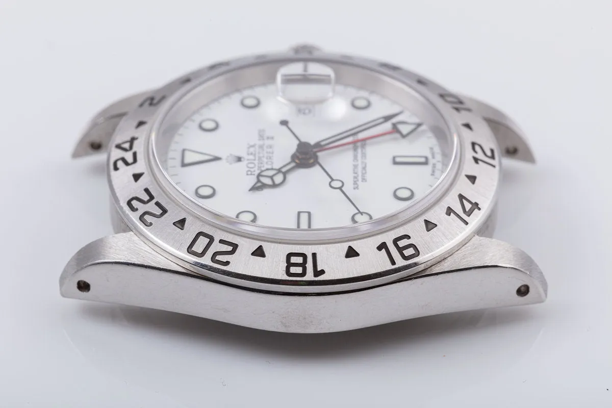 2002 Rolex Explorer II 16570 White Dial