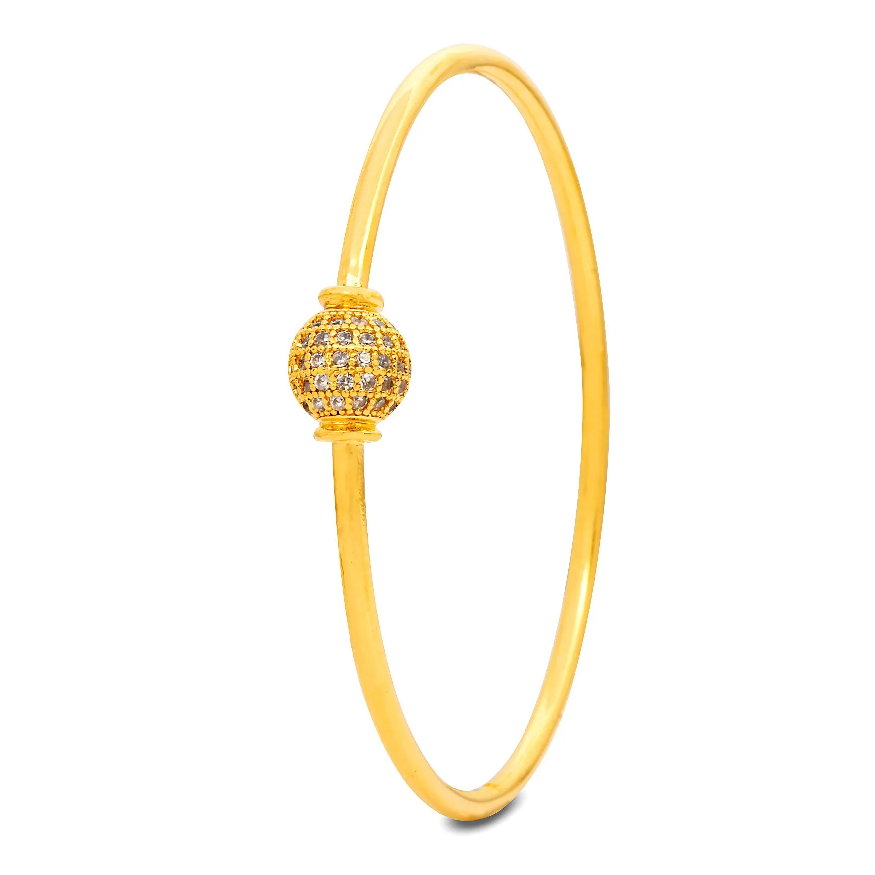 24ct Heavy Gold Plated Stone Bangle PSB11W-091