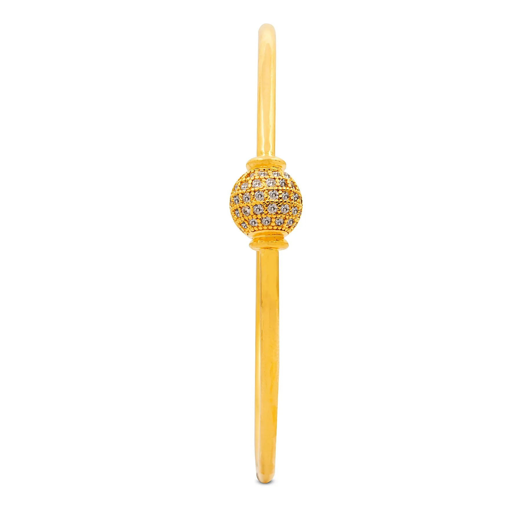 24ct Heavy Gold Plated Stone Bangle PSB11W-091