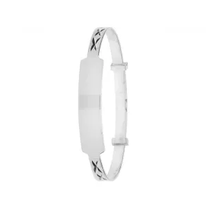 Acotis Silver Babies Round Dia Cut ID Expandable Bangle G4364