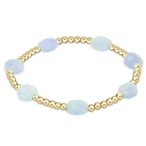 Admire Gold 3mm Bead Bracelet - Aquamarine