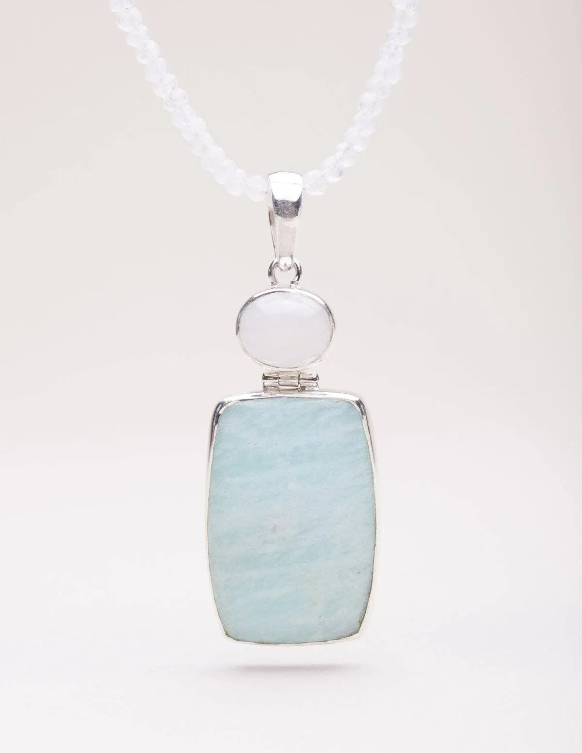 Amazonite and Moonstone Pendant Necklace - One of a Kind