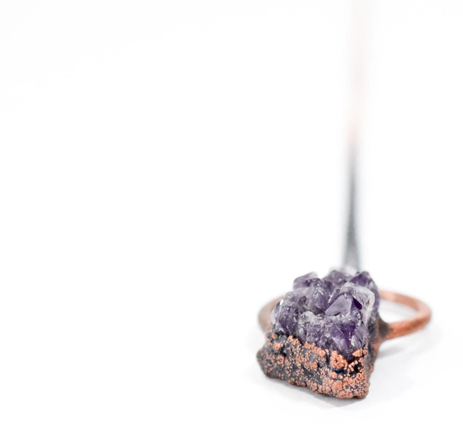 Amethyst crystal necklace | Amethyst statement necklace