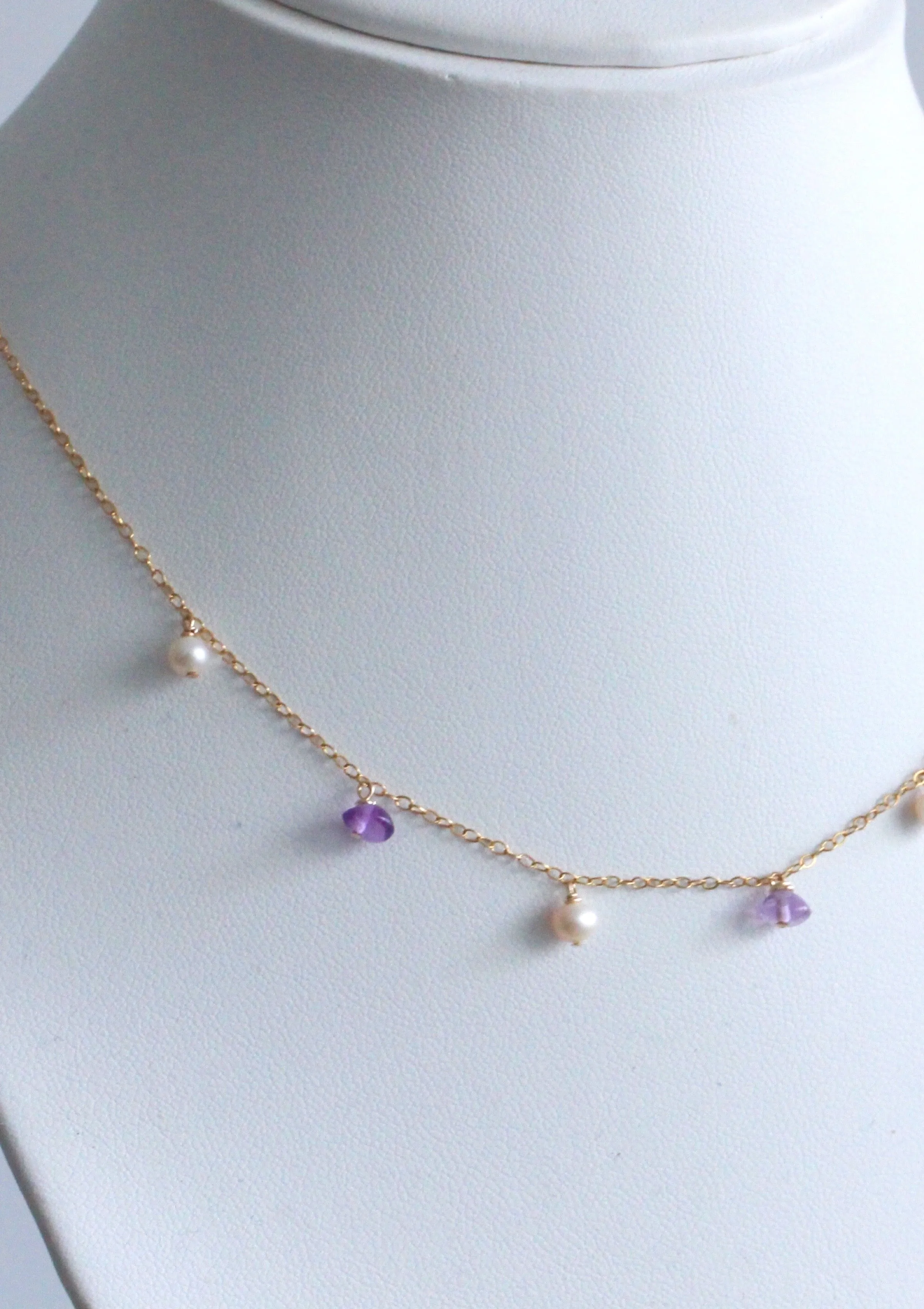 Amethyst Pearl Choker