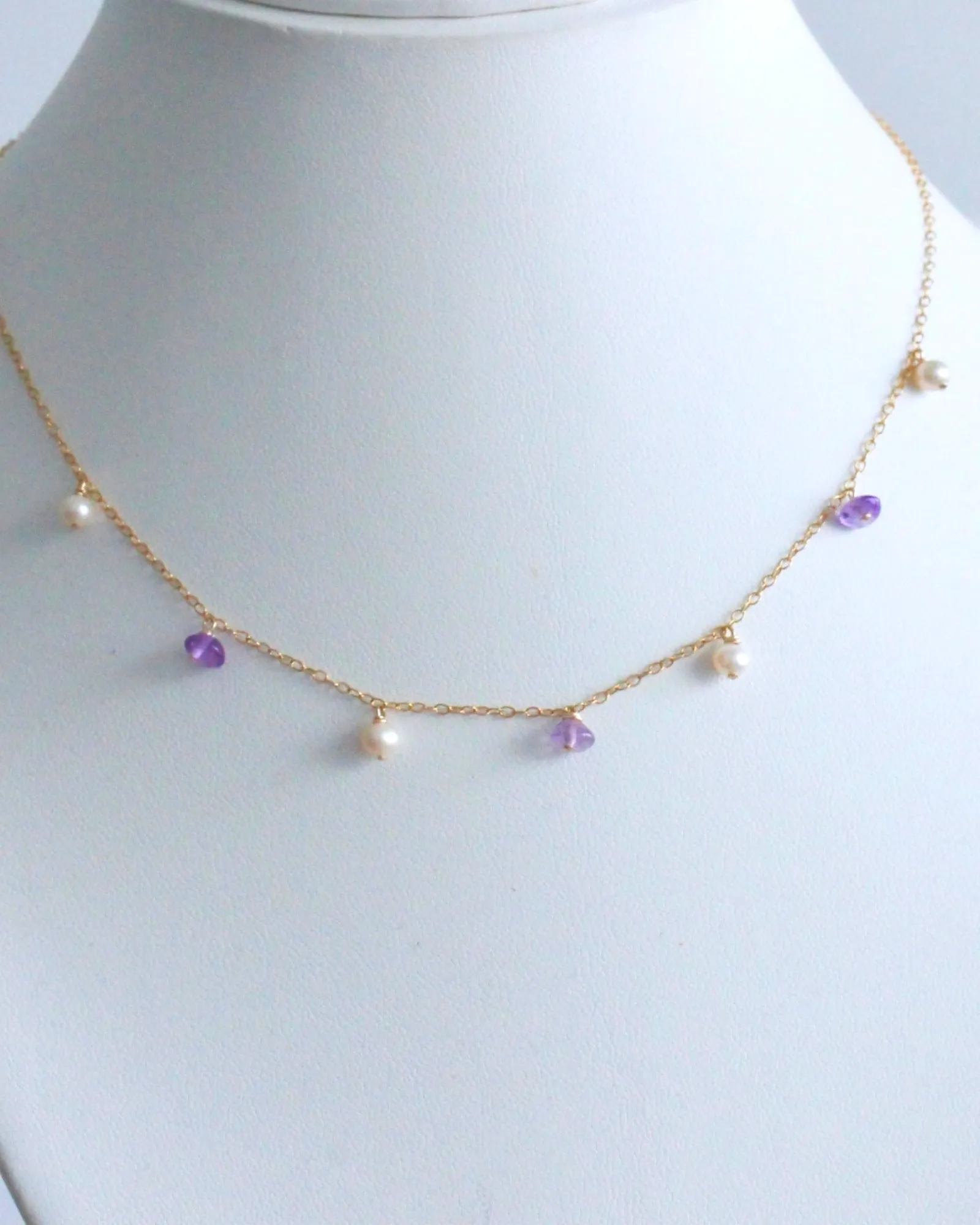 Amethyst Pearl Choker