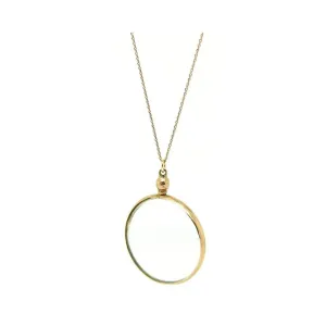 Antique Edwardian 1911 9ct Gold Glass Locket Necklace