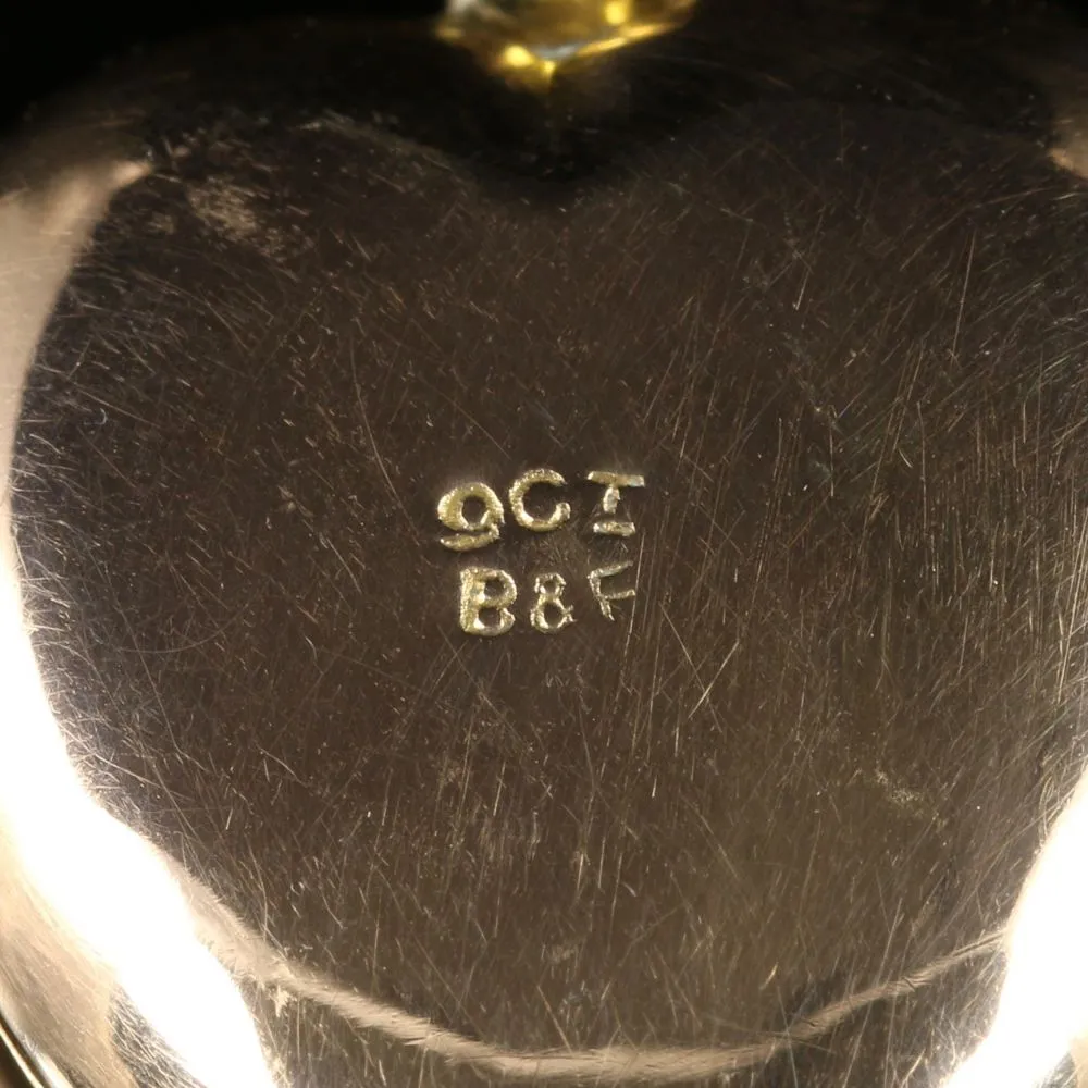 Antique Victorian 9Ct Gold Heart Locket Circa 1890