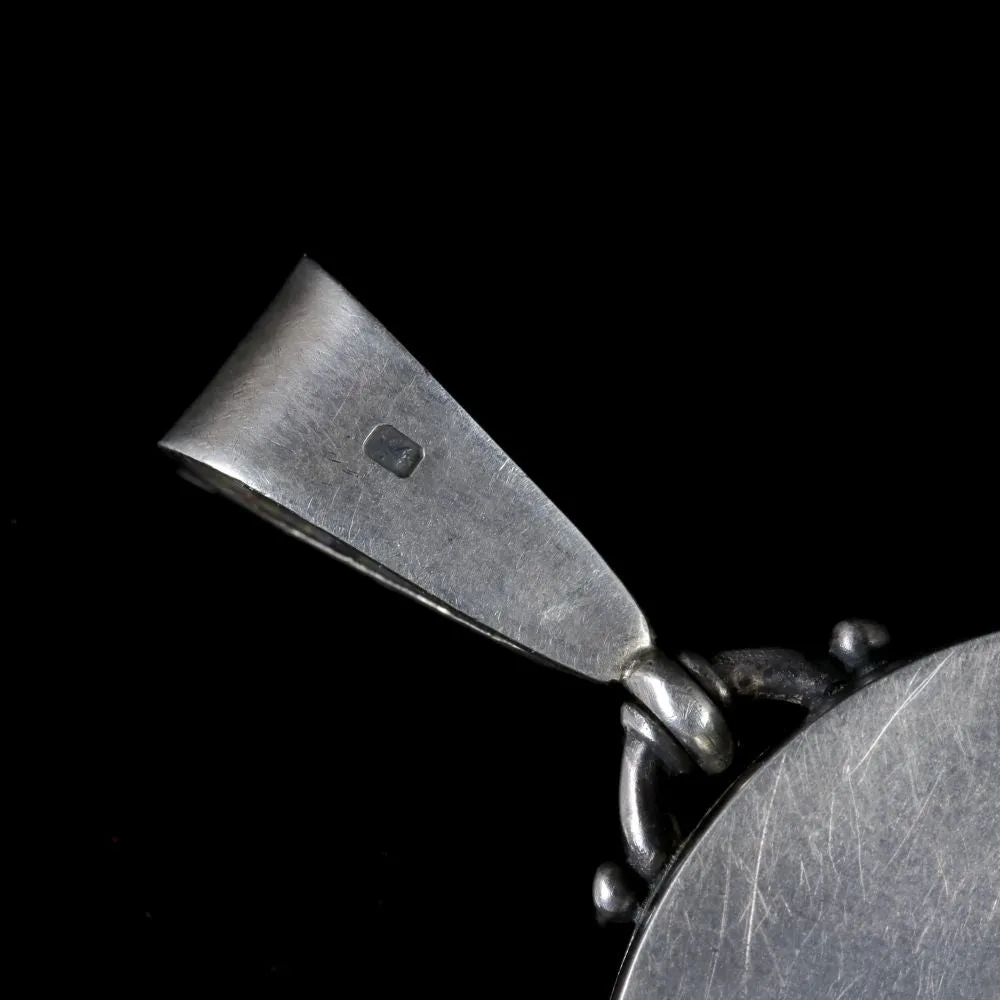 Antique Victorian Motifs Silver Locket Dated Birmingham 1882
