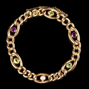 Antique Victorian Suffragette 9Ct Bracelet Circa 1900