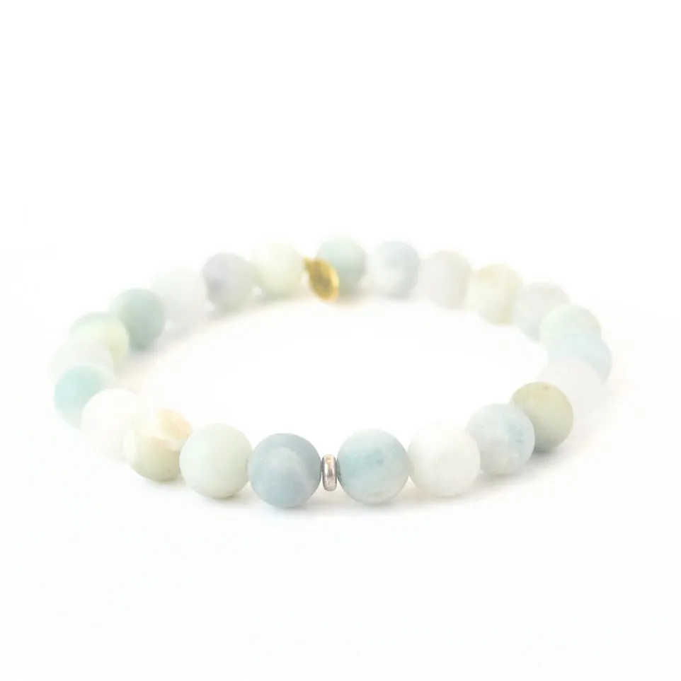 Aquamarine Bracelet   Jasper Stone Bracelet | Supreme Nurturer Duo