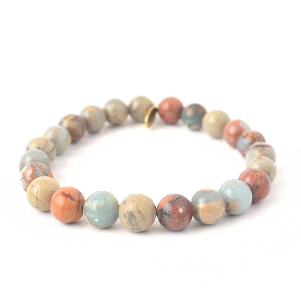 Aquamarine Bracelet   Jasper Stone Bracelet | Supreme Nurturer Duo