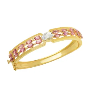 Aquamarine Double Layer Tourmaline Bangles Bracelet