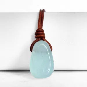 Aquamarine Drop Gemstone Pendant - Crystal Clarity