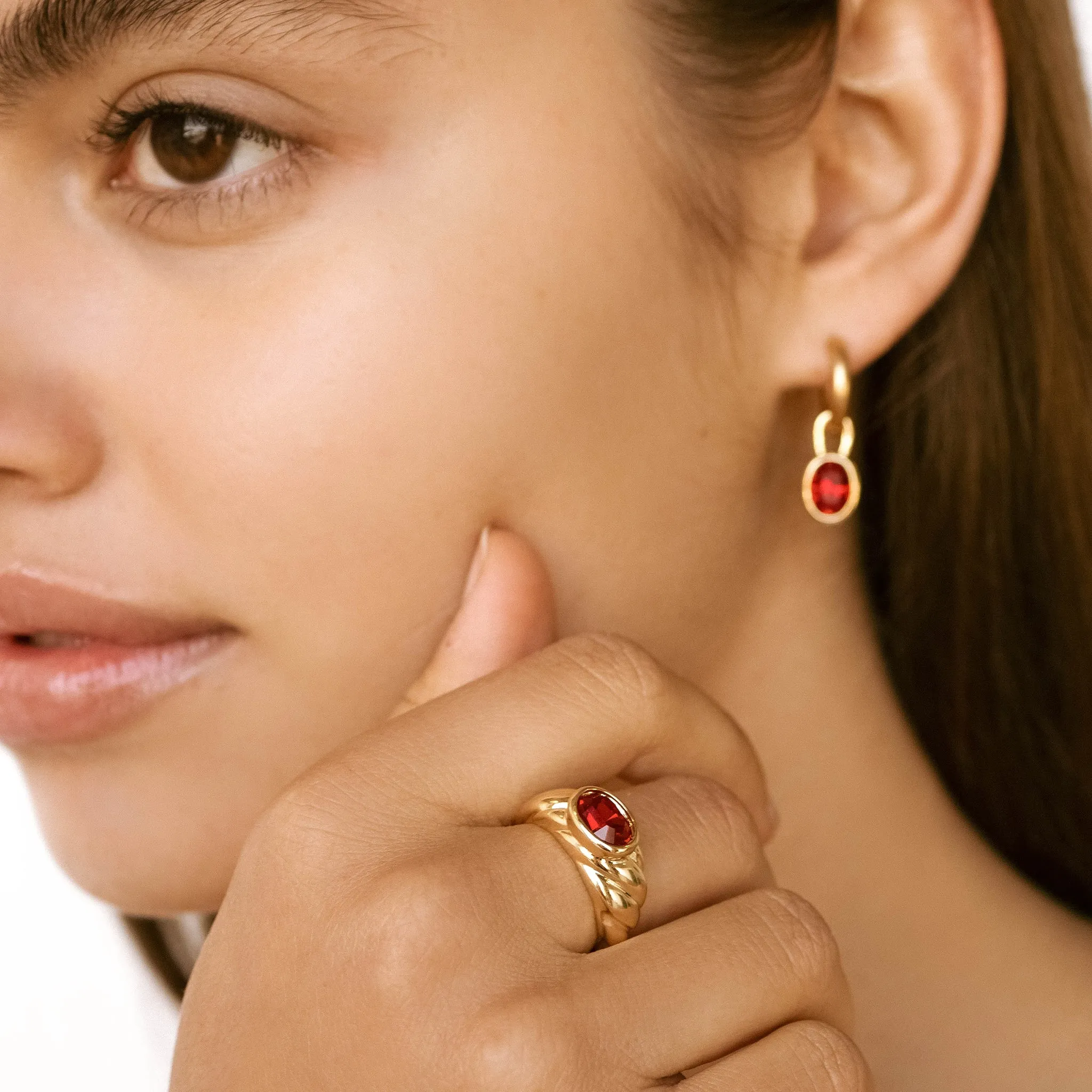 Aubrey Ring - Ruby Red