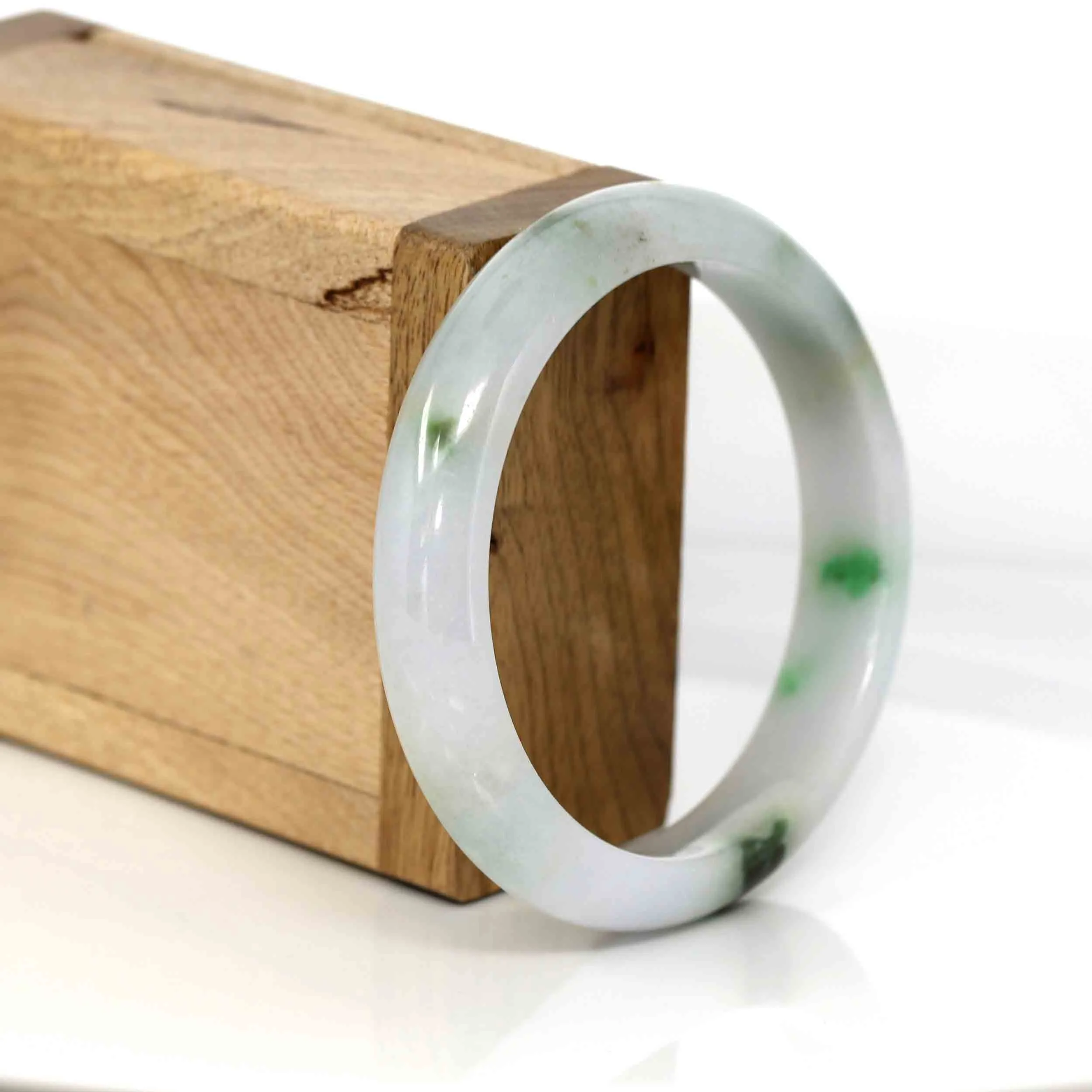 Baikalla Classic Real Jade Jadeite Bangle Bracelet (57.62 mm) #566