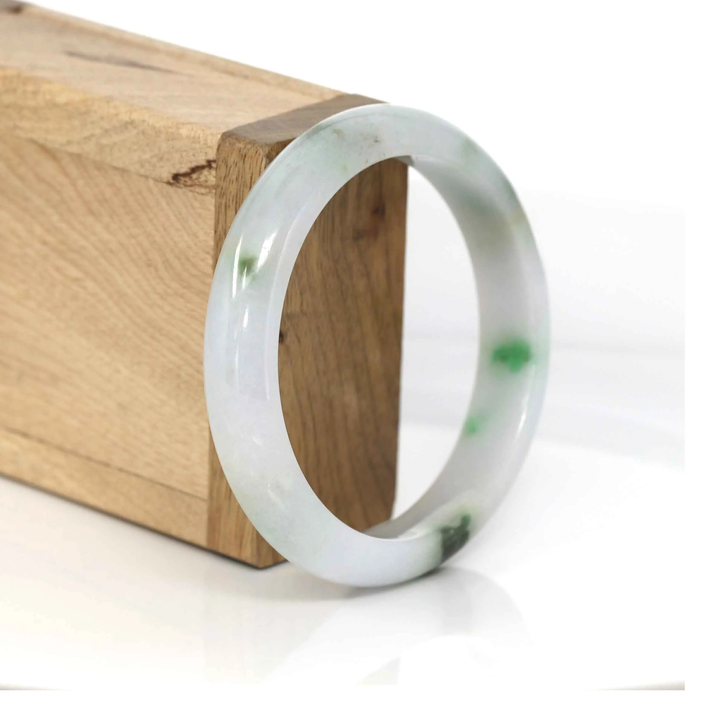 Baikalla Classic Real Jade Jadeite Bangle Bracelet (57.62 mm) #566