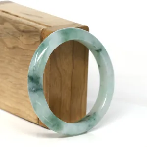 Baikalla Natural Burmese Icy Blue-Green Jadeite Jade Bangle Bracelet (54.50mm) #T312