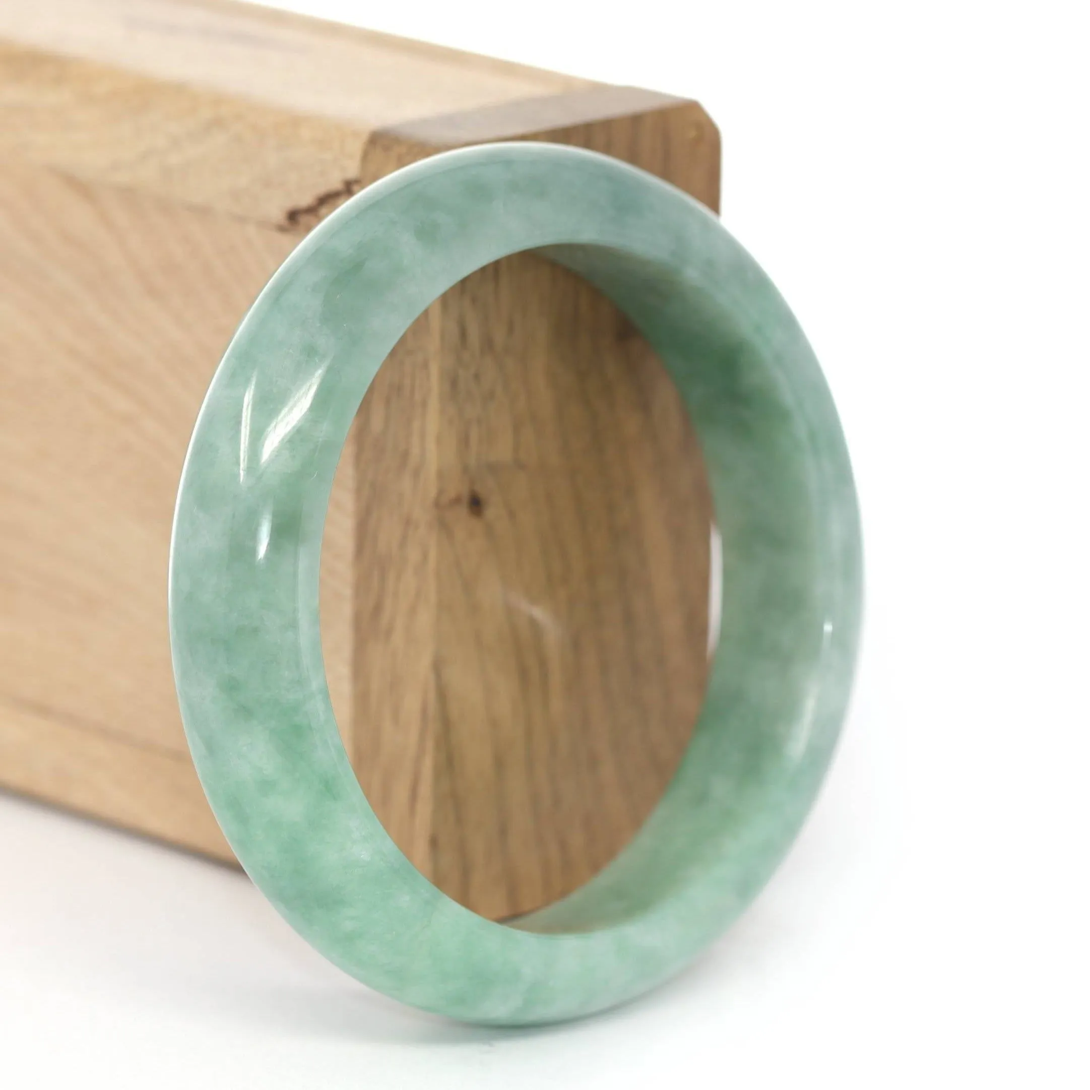Baikalla "Classic Bangle" Deep Green Natural Burmese Jadeite Jade Bangle ( 56.06mm )#450