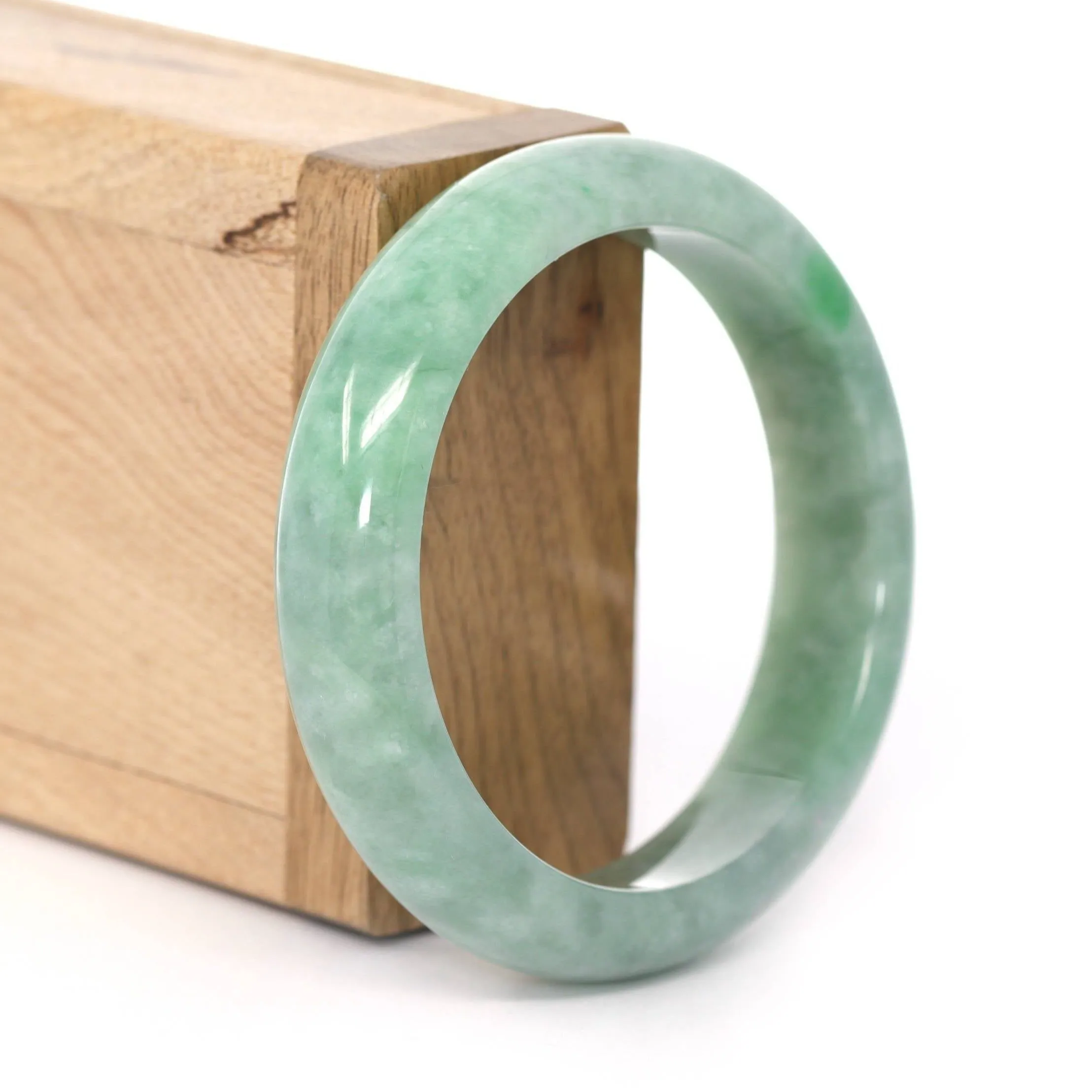Baikalla "Classic Bangle" Deep Green Natural Burmese Jadeite Jade Bangle ( 56.06mm )#450
