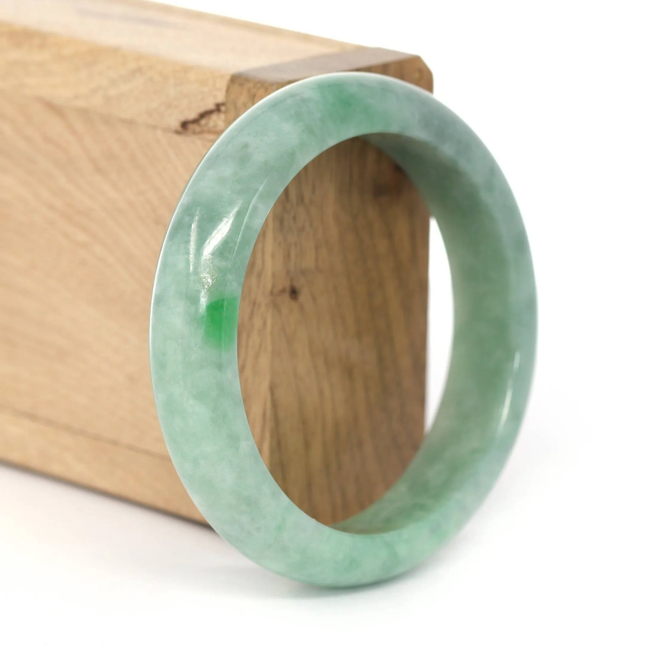 Baikalla "Classic Bangle" Deep Green Natural Burmese Jadeite Jade Bangle ( 56.06mm )#450