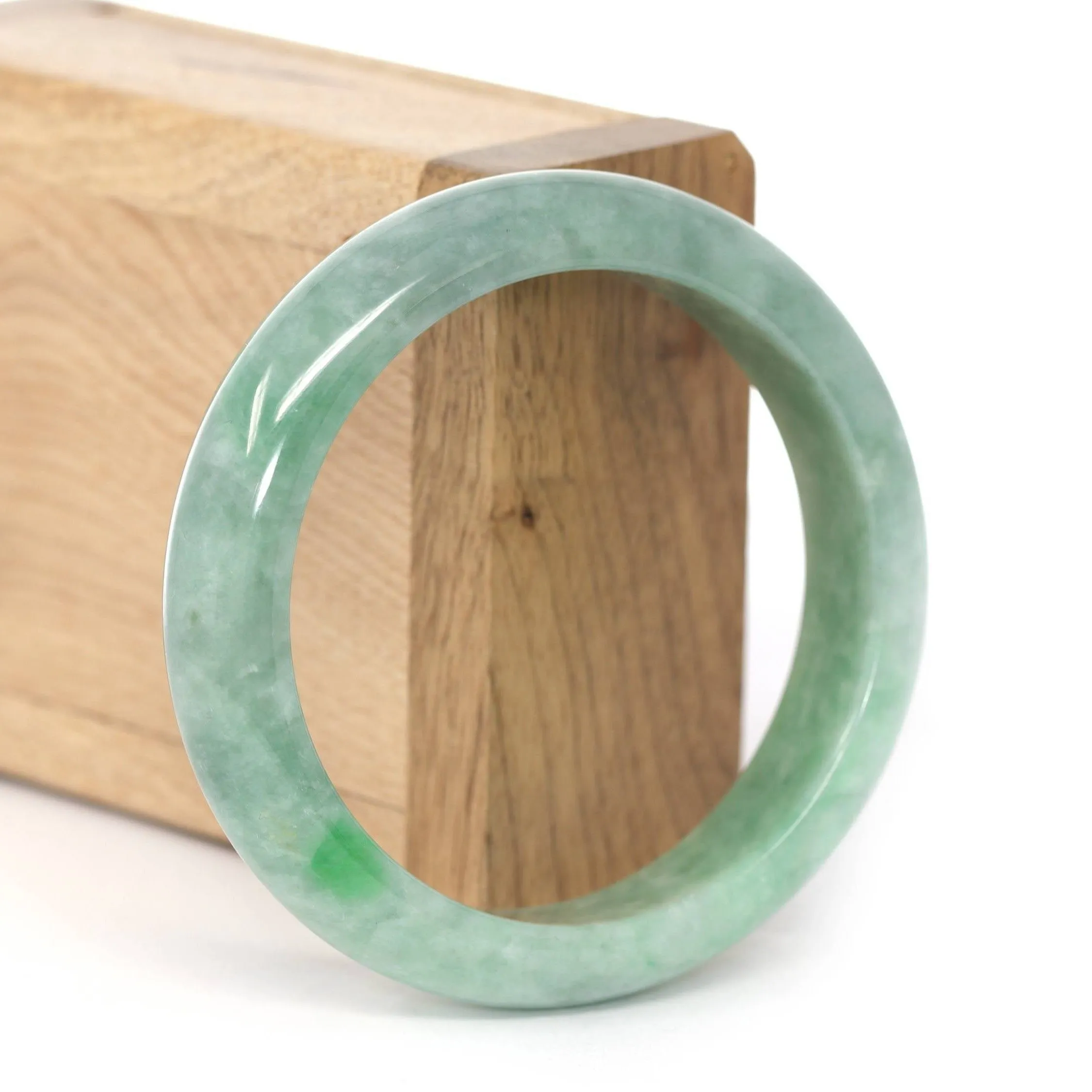 Baikalla "Classic Bangle" Deep Green Natural Burmese Jadeite Jade Bangle ( 56.06mm )#450
