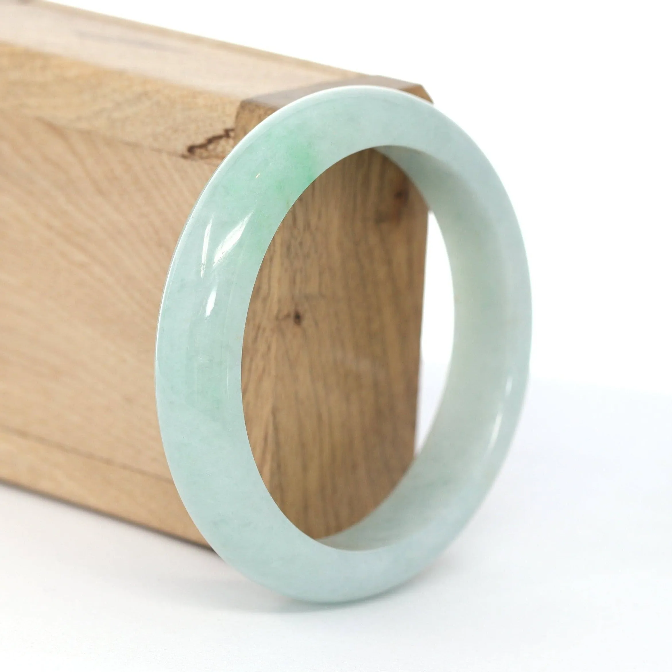 Baikalla "Classic Bangle"Natural Burmese Jadeite Jade Bangle ( 57.4 mm )#609