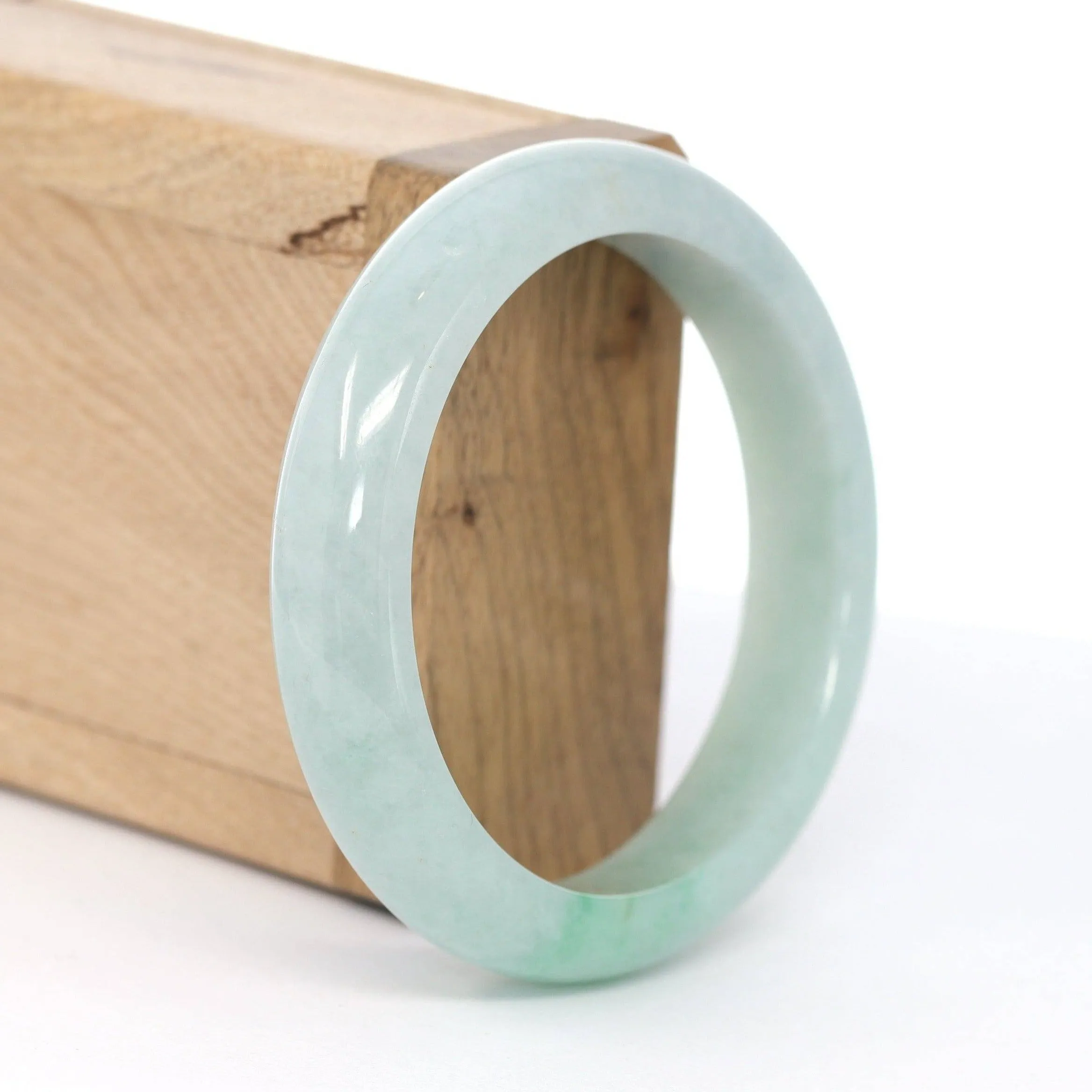 Baikalla "Classic Bangle"Natural Burmese Jadeite Jade Bangle ( 57.4 mm )#609