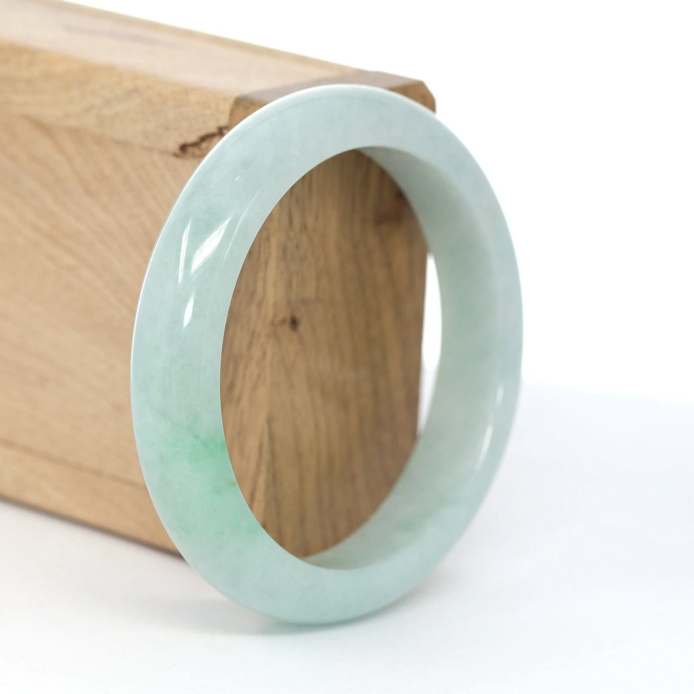 Baikalla "Classic Bangle"Natural Burmese Jadeite Jade Bangle ( 57.4 mm )#609