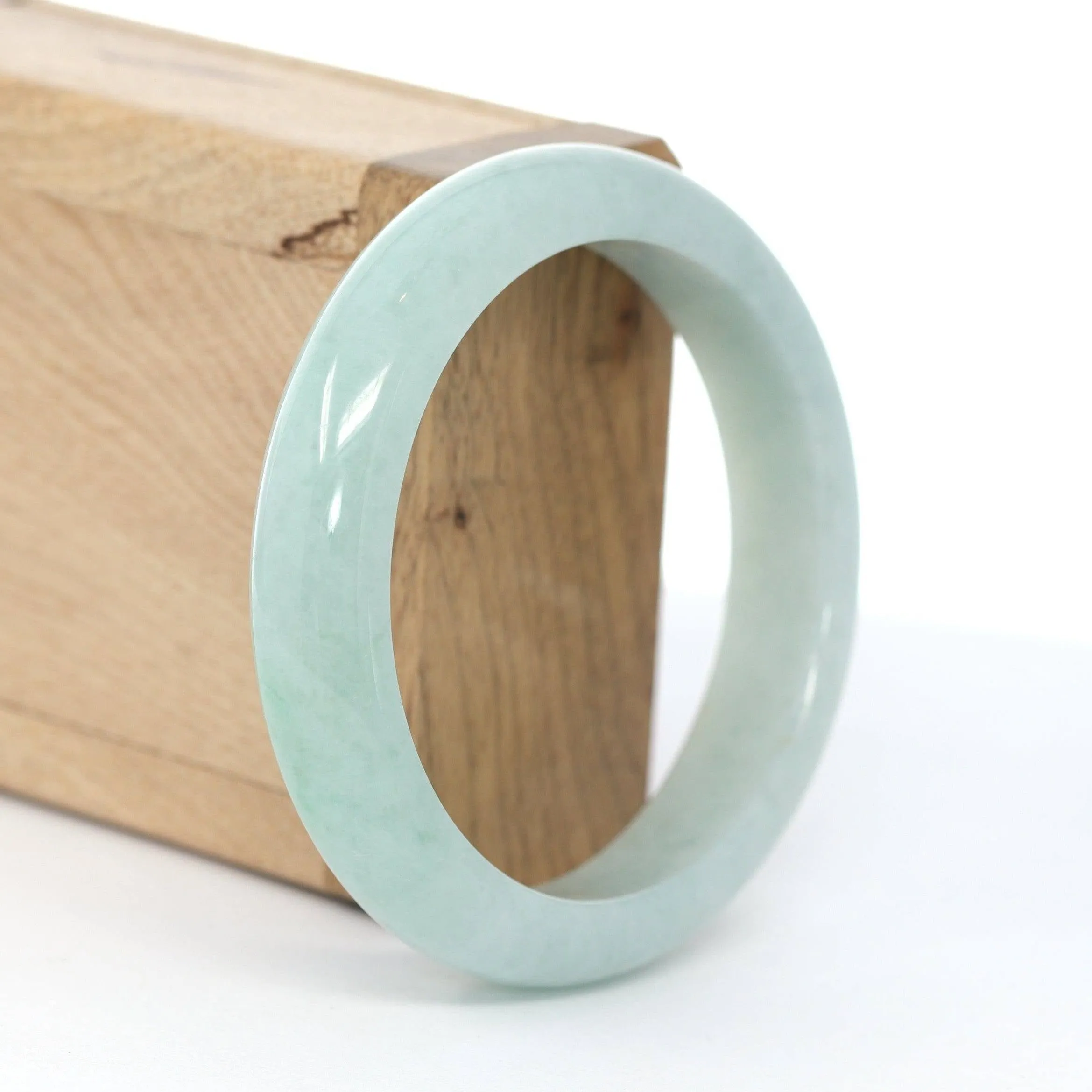 Baikalla "Classic Bangle"Natural Burmese Jadeite Jade Bangle ( 57.4 mm )#609