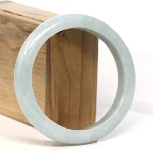 Baikalla "Half Round" Light Green Jadeite Jade Bangle Bracelet (62.30 mm) #T400
