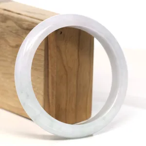 Baikalla "Half Round" Light Lavender Jadeite Jade Bangle Bracelet (62.7 mm) #T448