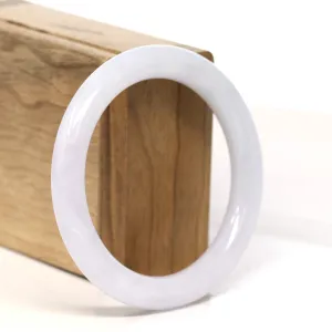 Baikalla "Tradition  Round" Light Lavender Jadeite Jade Bangle Bracelet (55.8 mm) #T452