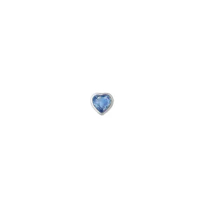 Blue Sapphire Heart Charm