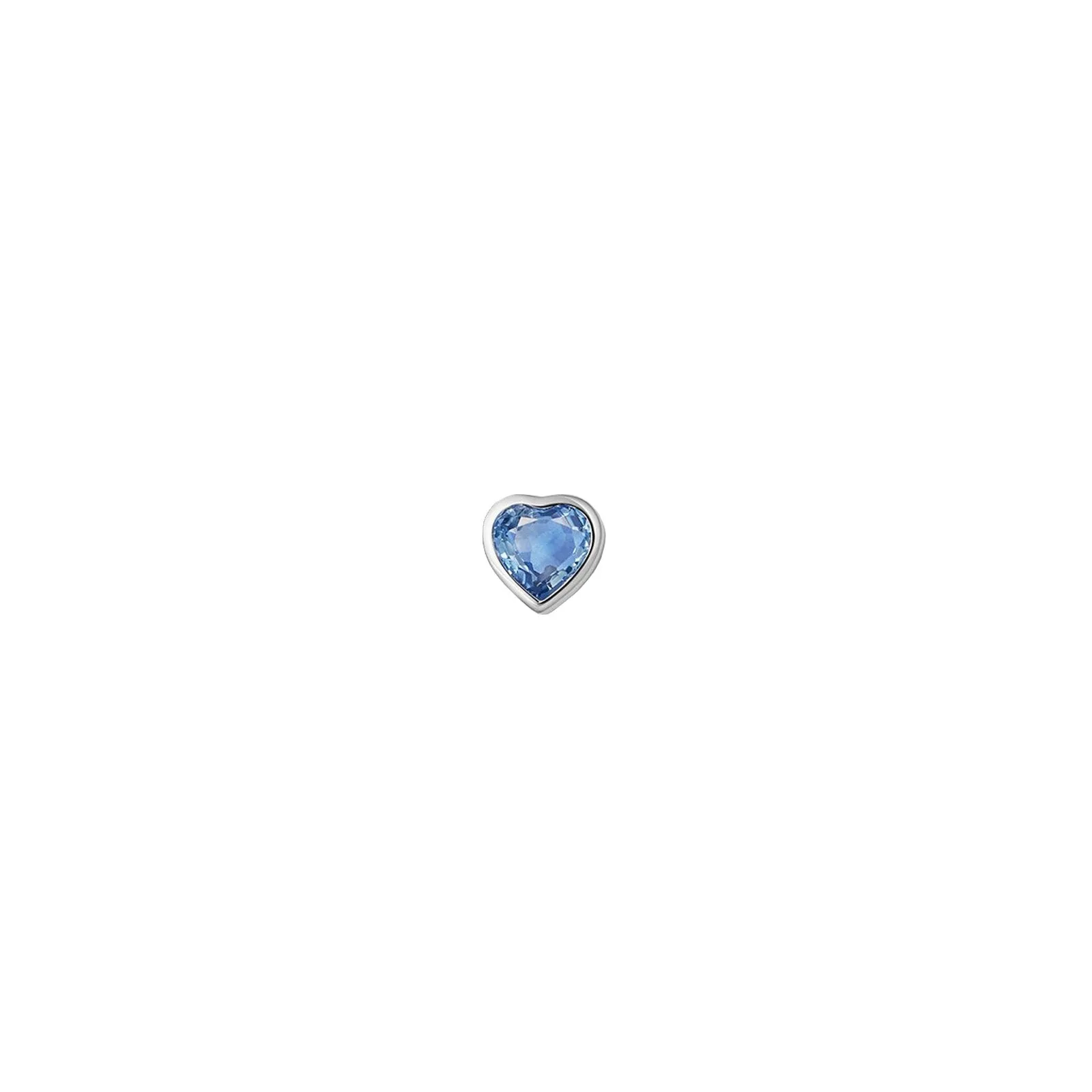 Blue Sapphire Heart Charm