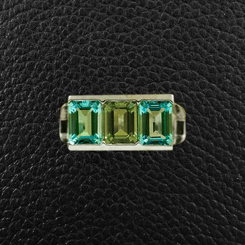 Blue Topaz & Peridot Ring