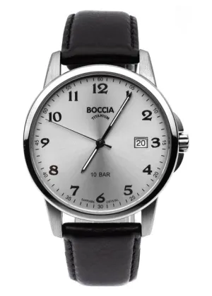 BOCCIA GENTS TITANIUM BLACK LEATHER 3633-03