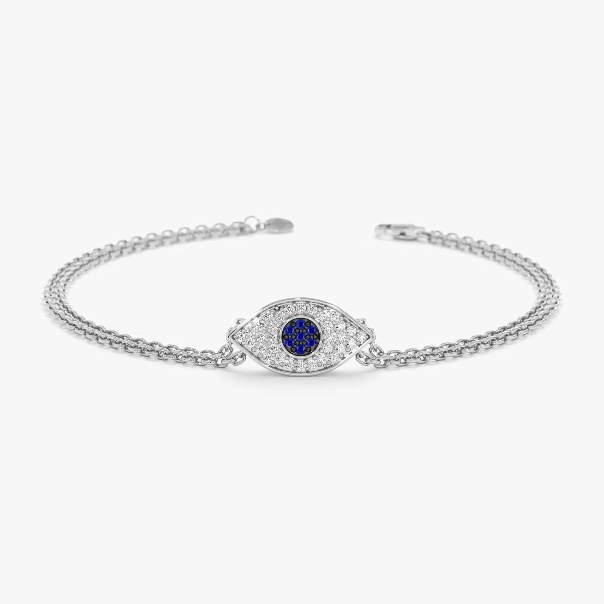 Bold Sapphire & Diamond Eye Bracelet, Elsie
