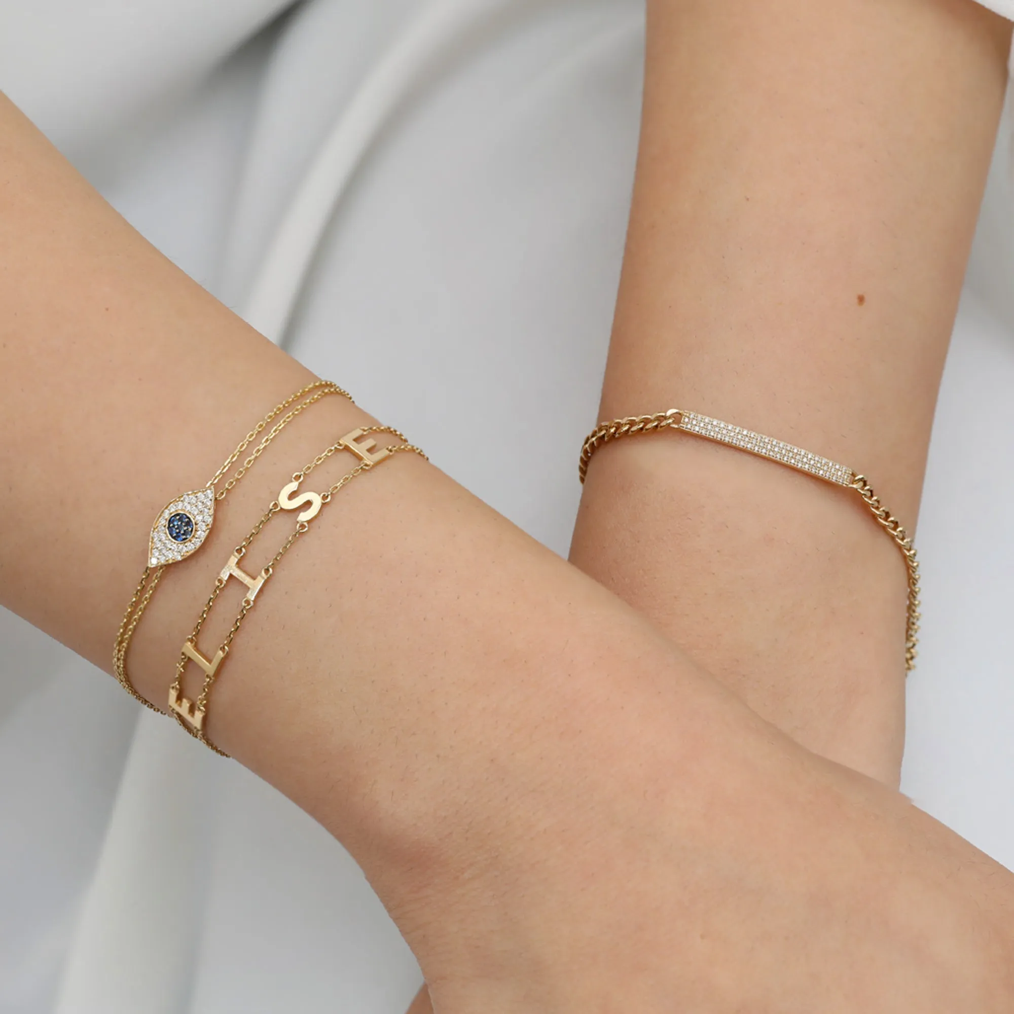 Bold Sapphire & Diamond Eye Bracelet, Elsie