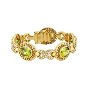 Bracelet- Peridot And Diamond (1451A)