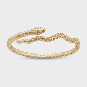 Brass Medusa Snake Cuff Bangle