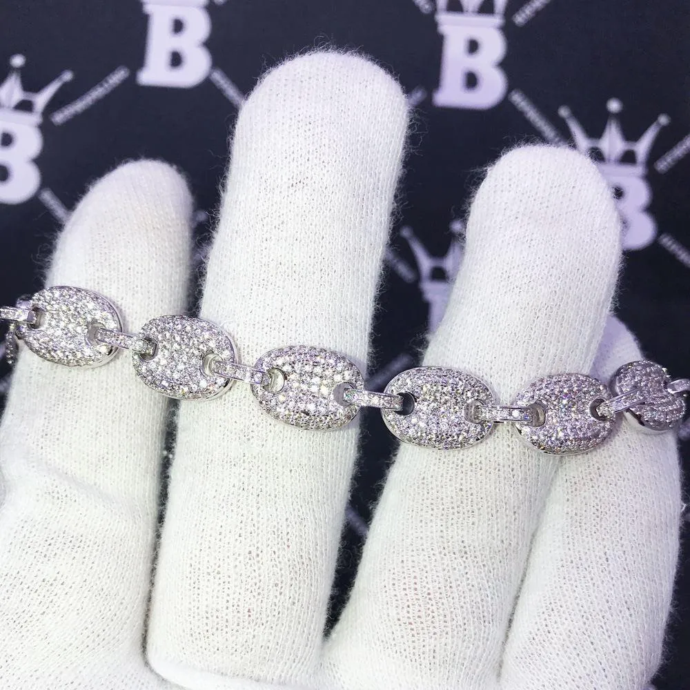 Bubble Mariner Link Iced Out Hip Hop Bracelet