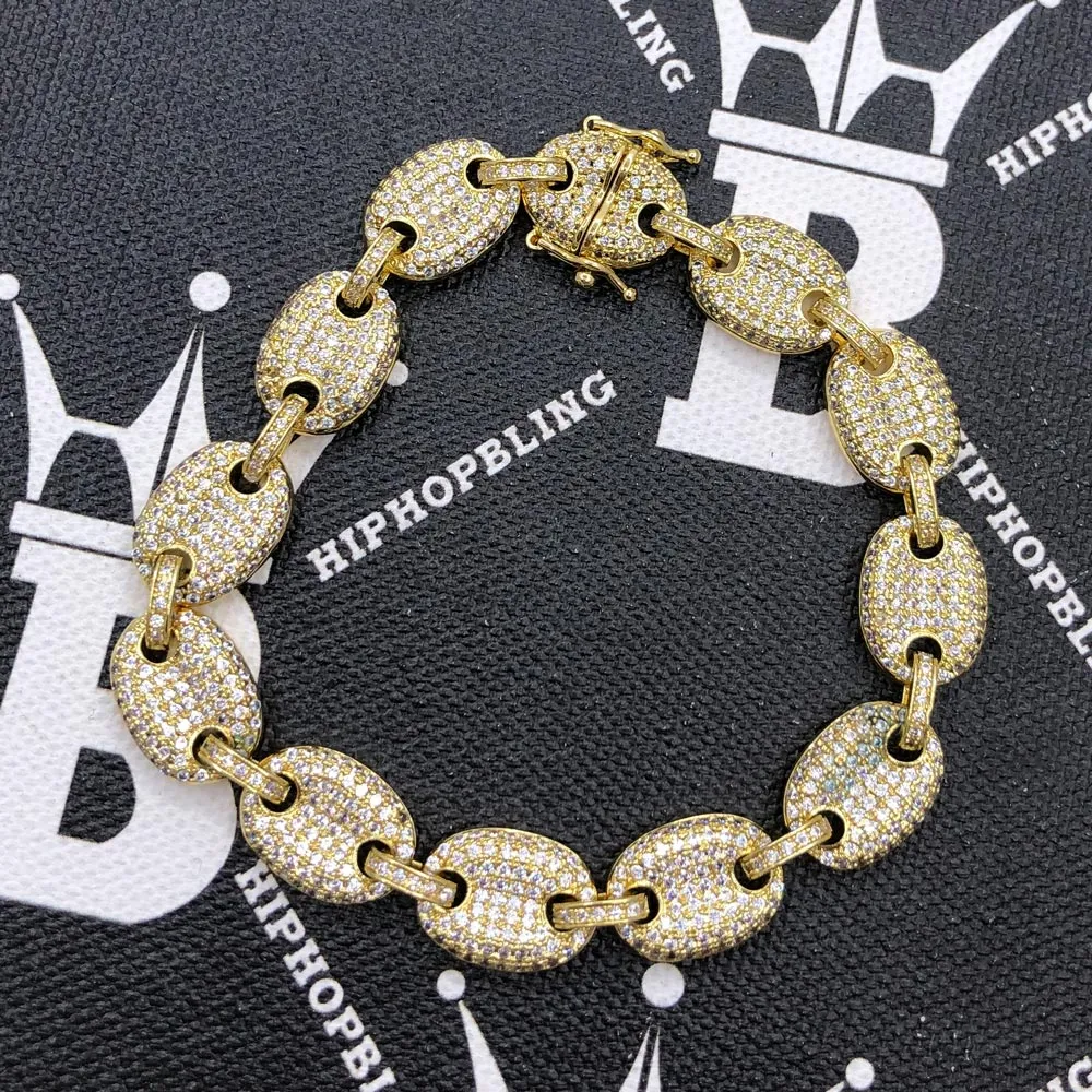 Bubble Mariner Link Iced Out Hip Hop Bracelet